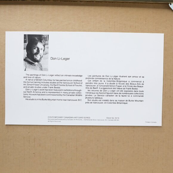 Vintage Don Li- Leger Short Eared Owl Framed Print 1986 Natural Art Artist BC - Picture 7 of 14